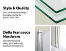 180° Pivot Door 6mm Safety Glass Bath Shower Screen 800x1400mm By Della Francesca