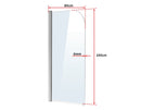 180° Pivot Door 6mm Safety Glass Bath Shower Screen 800x1400mm By Della Francesca