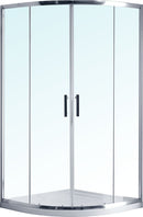 Rounded Sliding Curved Shower Screen 6mm Toughened Glass with Base