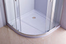 Rounded Sliding Curved Shower Screen 6mm Toughened Glass with Base