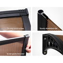 DIY Window Door Awning Shade 1 x 3m - Brown