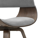 Dining chairs Bentwood Chair Kitchen Velvet Fabric Timber Wood Retro Grey
