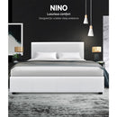 Double Size PU Leather and Wood Bed Frame Headboard -White