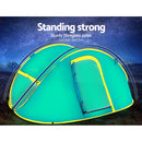 Family Camping Tent Pop Up 4 Person Canvas Hiking Outdoor Beach Tent