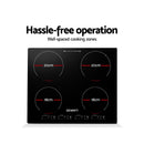 Devanti Induction Cooktop 60cm Electric Ceramic Cooker 4 Burner Stove