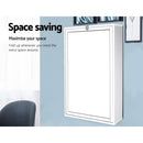 Foldable Desk with Bookshelf - White