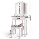 Dressing Table Stool Mirror Drawer Makeup Jewellery Cabinet White Desk
