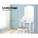 Dressing Table Stool Mirror Drawer Makeup Jewellery Cabinet White Desk