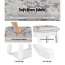 Dressing Stool Bedroom White Make Up Chair Living Room Fabric Furniture