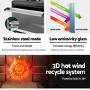 Devanti Electric Convection Oven Benchtop Rotisserie Grill 60L Hotplate Black