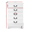 Chest of Drawers Tallboy Dresser Storage Cabinet Table Bedroom Organiser