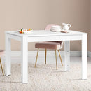 Dining Table 4 Seater Wooden Kitchen Tables White 120cm Cafe Restaurant