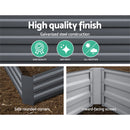 Galvanised Steel Raised Garden Bed Instant Planter 210 x 90 Aluminium