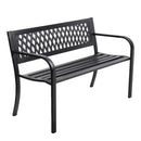 Cast Iron Modern Garden Bench - Black