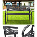 Cast Iron Modern Garden Bench - Black