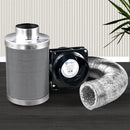 Hydroponics Grow Tent Ventilation Kit Vent Fan Carbon Filter Duct Ducting 4 inch