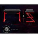 Gaming Desk Study Computer Desktop Carbon Fiber Style LED RGB Racer Table