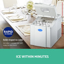 DEVANTI Portable Ice Cube Maker - Silver