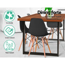 Dining Table 6 Seater Wooden Kitchen Tables Cafe Oak Black