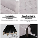 Fabric Storage Ottoman - Beige