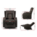 Electric Recliner Chair Lift Heated Massage Chairs Fabric Lounge Sofa