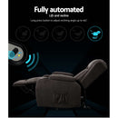 Electric Recliner Chair Lift Heated Massage Chairs Fabric Lounge Sofa