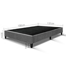 Double Size Bed Base Frame - Grey