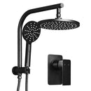 9'' Rain Shower Head Mixer Round Handheld High Pressure Wall Black