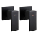 Bathroom Taps Faucet Rain Shower Head Set Hot And Cold Diverter DIY Black