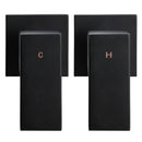 Bathroom Taps Faucet Rain Shower Head Set Hot And Cold Diverter DIY Black