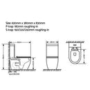 Toilet Suite Rimless Flush Back to Wall Soft Close Seat  Bathroom White