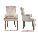 Dining Chairs French Provincial Chair Velvet Fabric Timber Retro Camel