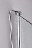 3 Fold Chrome Folding Bath Shower Screen Door Panel 1300mm x 1400mm