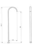 Freestanding Bath Spout Bathroom Electroplated Matte Black Finish
