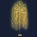 2.1M LED Christmas Willow Tree 600 LED Xmas Warm White Optic Fiber
