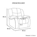 Dream Recliner Bonded Leather -1R -BLACK