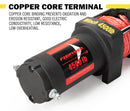FIERYRED Wireless 4500LBS/2041kg 12V Electric Winch Synthetic Rope Boat ATV 4WD