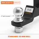 Dual Hitch Ball Mount Tongue Multi Use 2" Tow Bar Trailer Camper Bike Rack 4WD