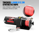 Fieryred 3000Lbs/1361Kg Wireless 12V Electric Winch Synthetic Rope Boat Atv 4WD