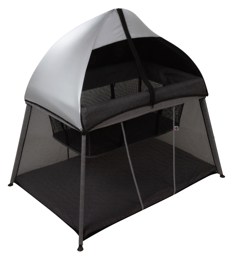 In & Out Travel Cot - Black Silver