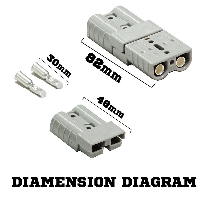 10x Premium Anderson Style Plug 50AMP Exterior Connector DC Power SOLAR CARAVAN