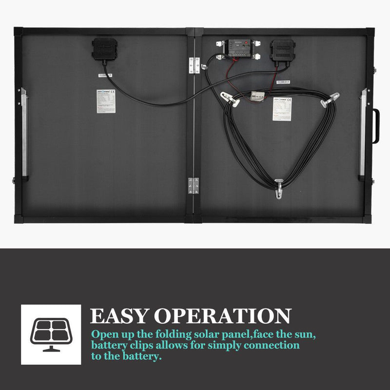 12V 200W Folding Solar Panel Kit Mono Caravan Boat Camping charging ATEM POWER