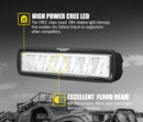 DEFEND Pair 6 inch CREE FLOOD LED Work Light Bar Reverse Driving Lights 4WD