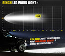DEFEND Pair 6 inch CREE FLOOD LED Work Light Bar Reverse Driving Lights 4WD
