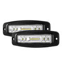2x 7inch Cree Flush Mount LED Work Light Bar Flood Reverse Fog Lamp 4WD