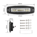 2x 7inch Cree Flush Mount LED Work Light Bar Flood Reverse Fog Lamp 4WD
