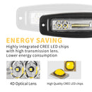 2x 7inch Cree Flush Mount LED Work Light Bar Flood Reverse Fog Lamp 4WD