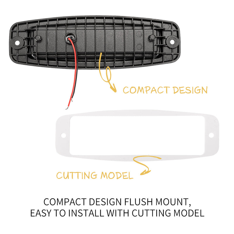 2x 7inch Cree Flush Mount LED Work Light Bar Flood Reverse Fog Lamp 4WD