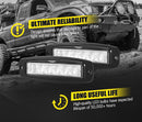 DEFEND Pair 6 inch Cree Flush Mount Led Work Light Bar Flood Fog Lamp Reverse 4WD