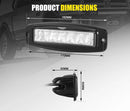 DEFEND Pair 6 inch Cree Flush Mount Led Work Light Bar Flood Fog Lamp Reverse 4WD